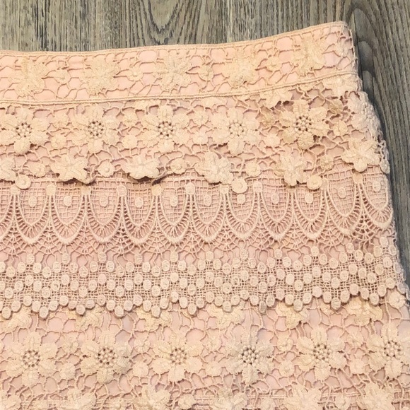 American Eagle Pleated Lace Peachy Skirt - Sz 10 - Picture 3 of 7
